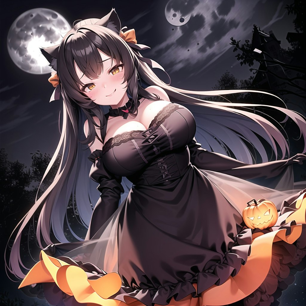 ハロウィンに出没した狼娘