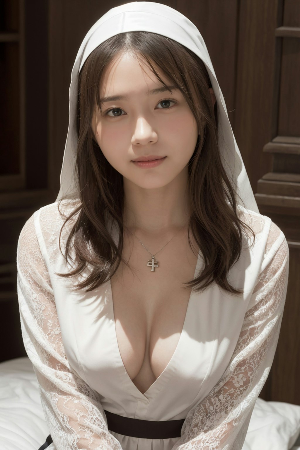 修道女のコスプレをした女性 9