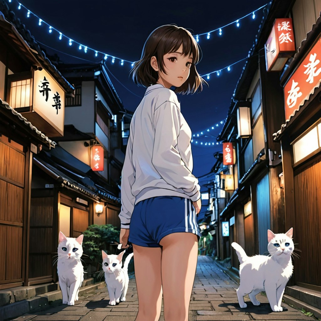 少女と猫