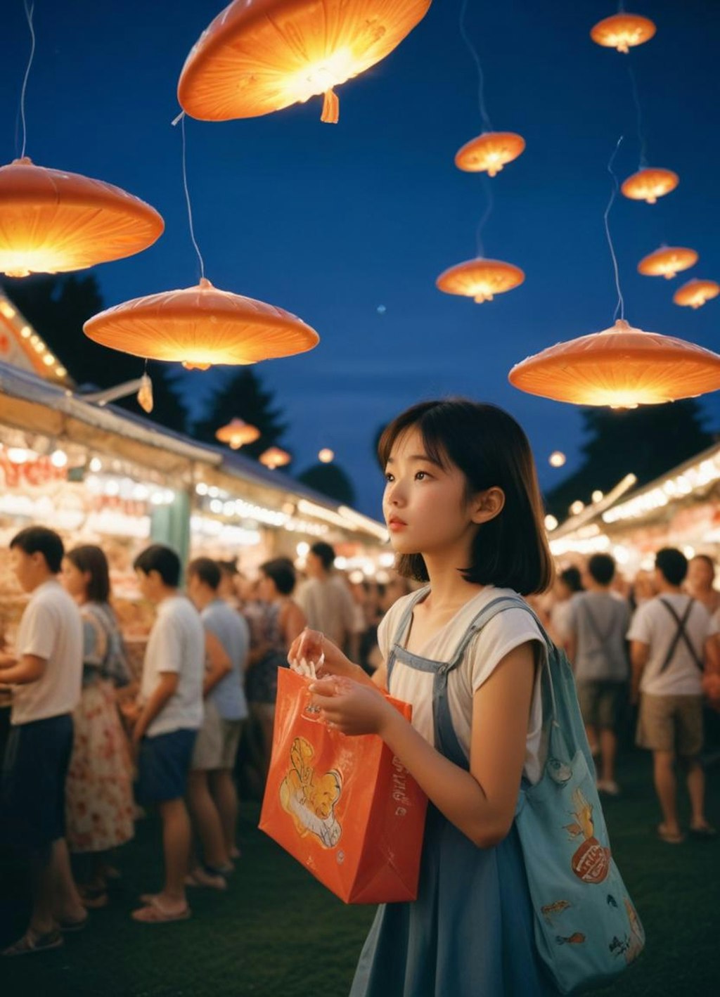 UFOも夏祭りに参加よろしく、UFOもデコりたいのお年頃。