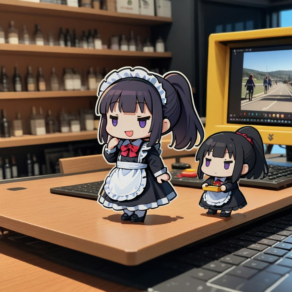 メイドちゃんと謎展示