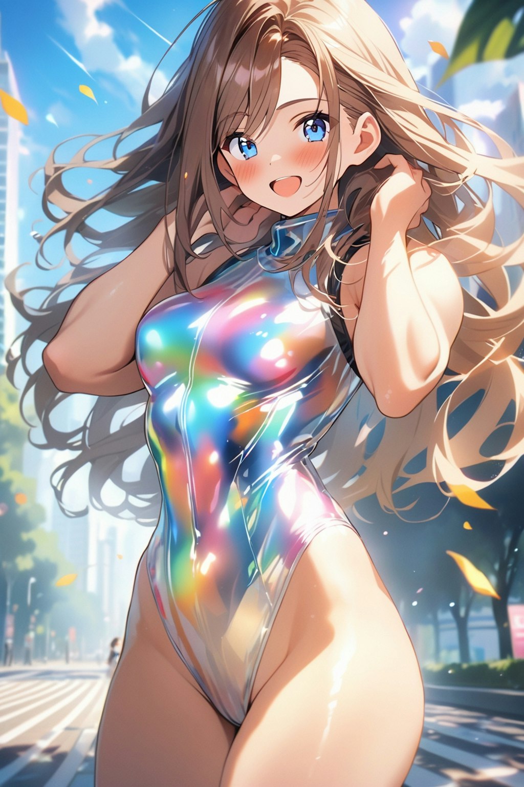 Cute metallic swimsuit