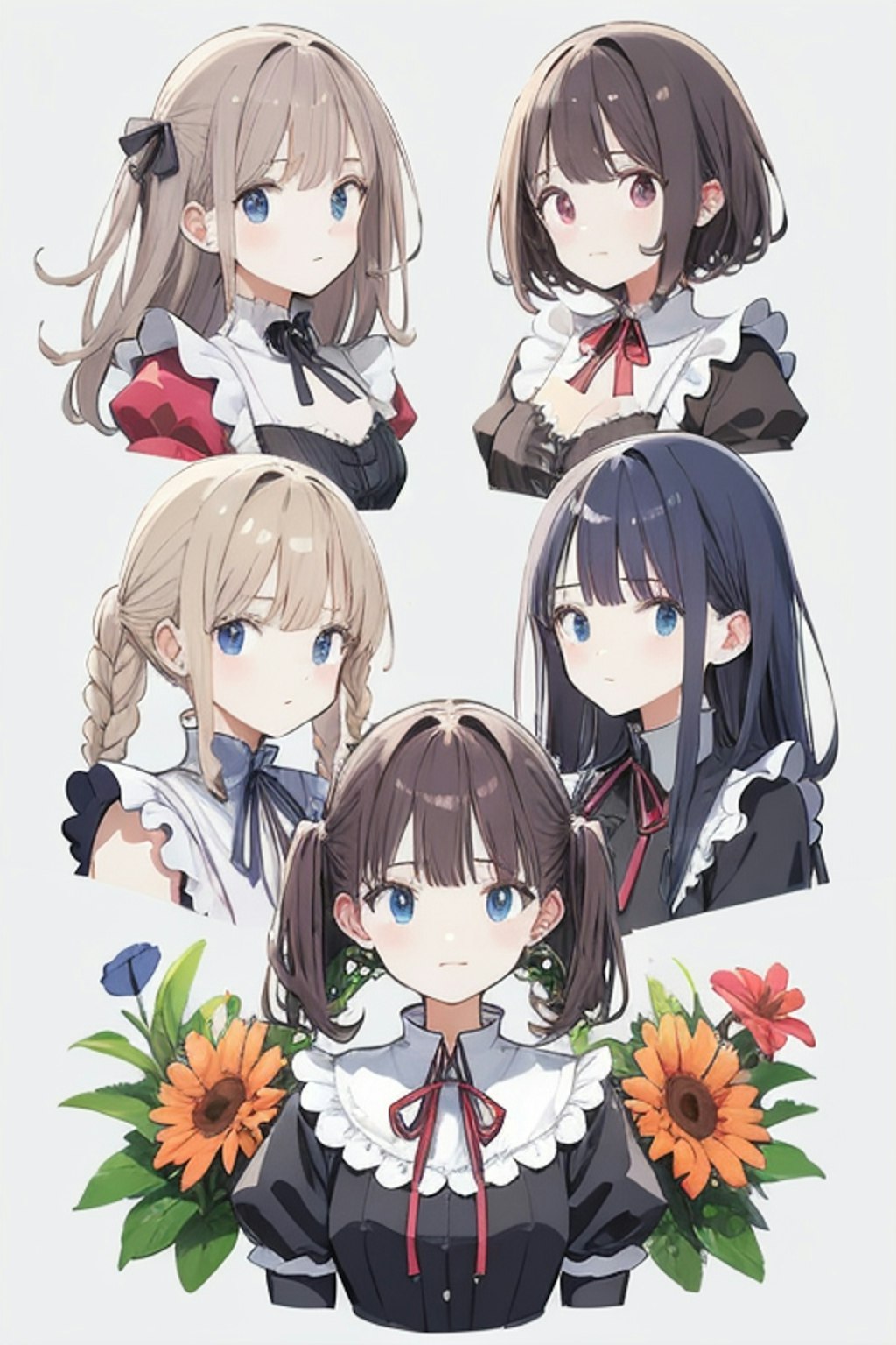 5人のメイドさん