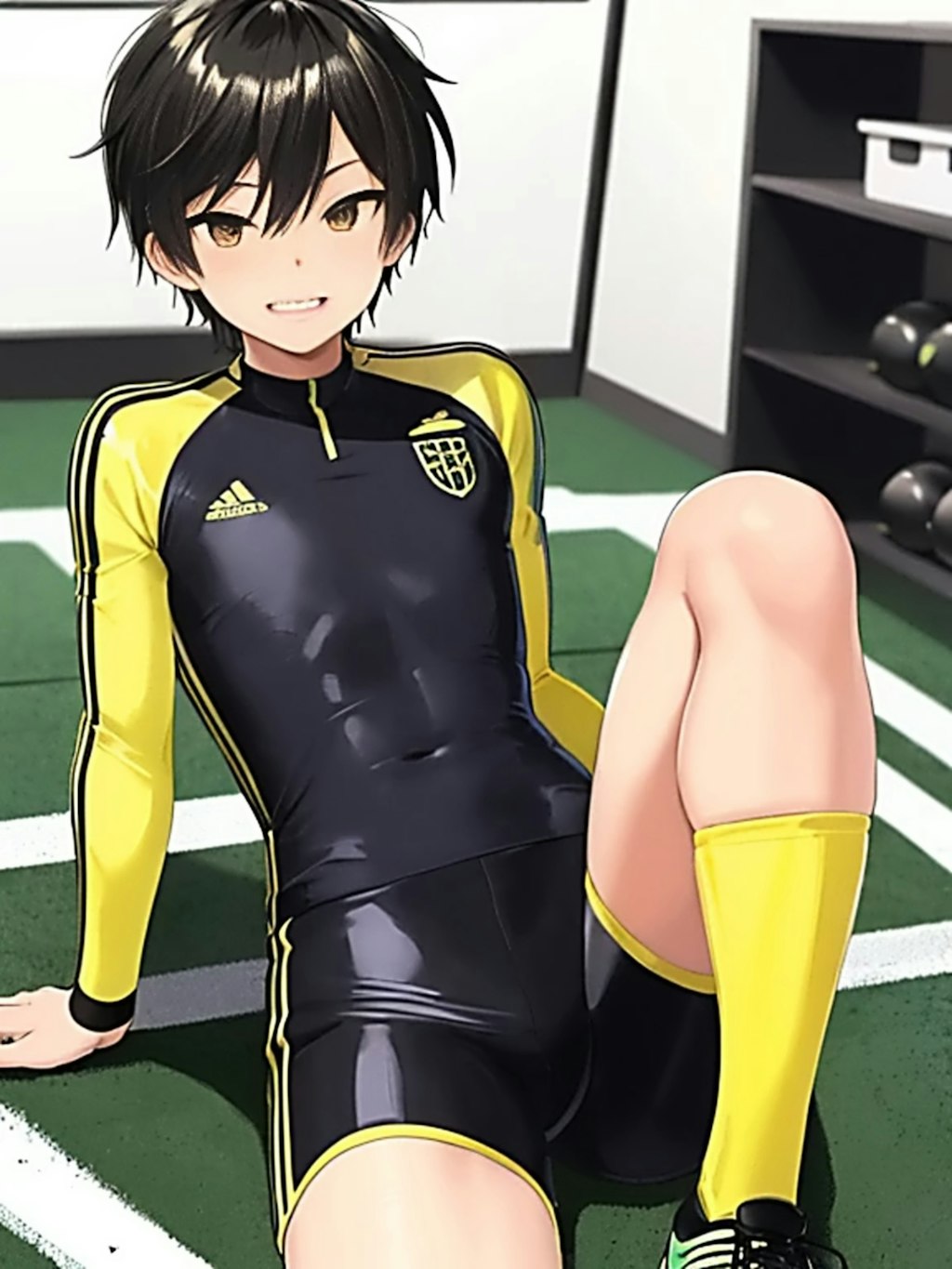 サッカー少年　【黒】