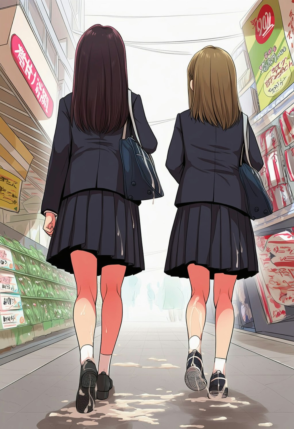 後ろからぶっかけられたJK