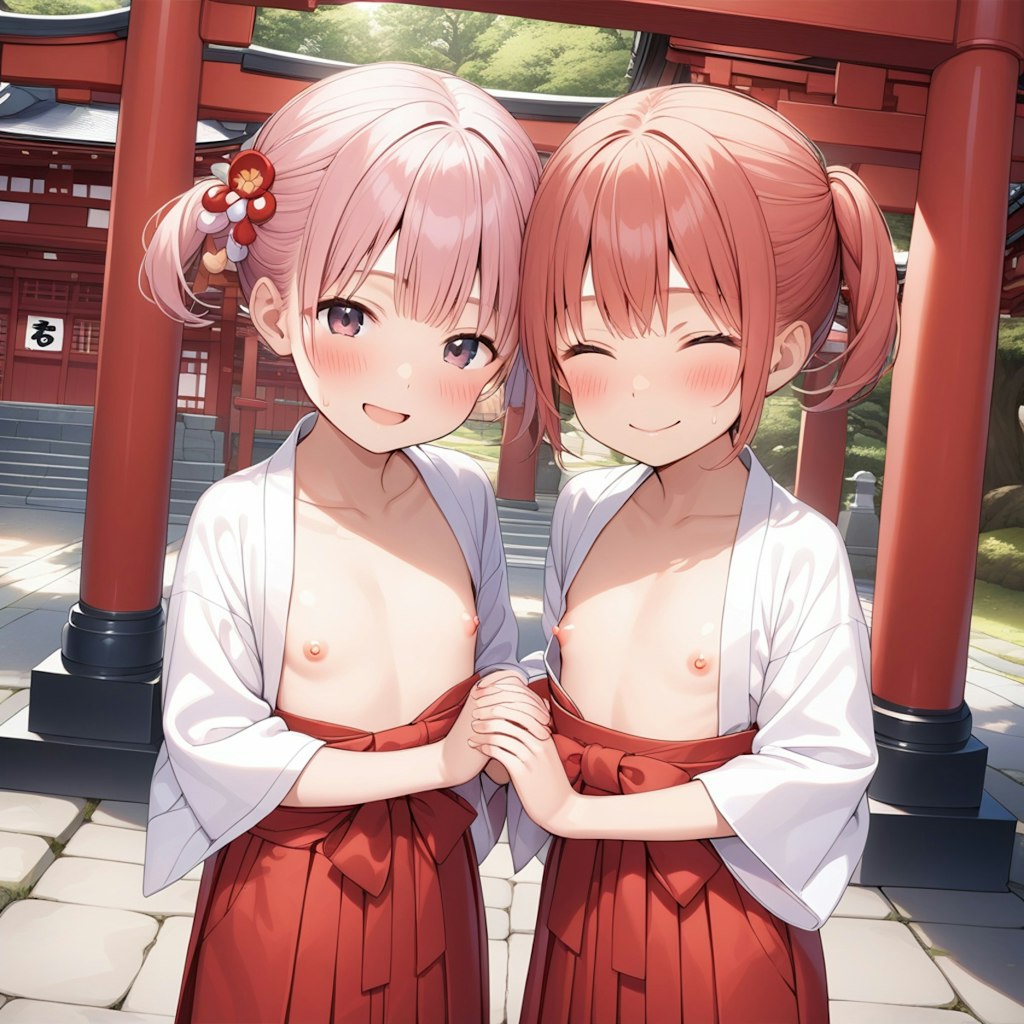 おっぱい丸出し巫女神社