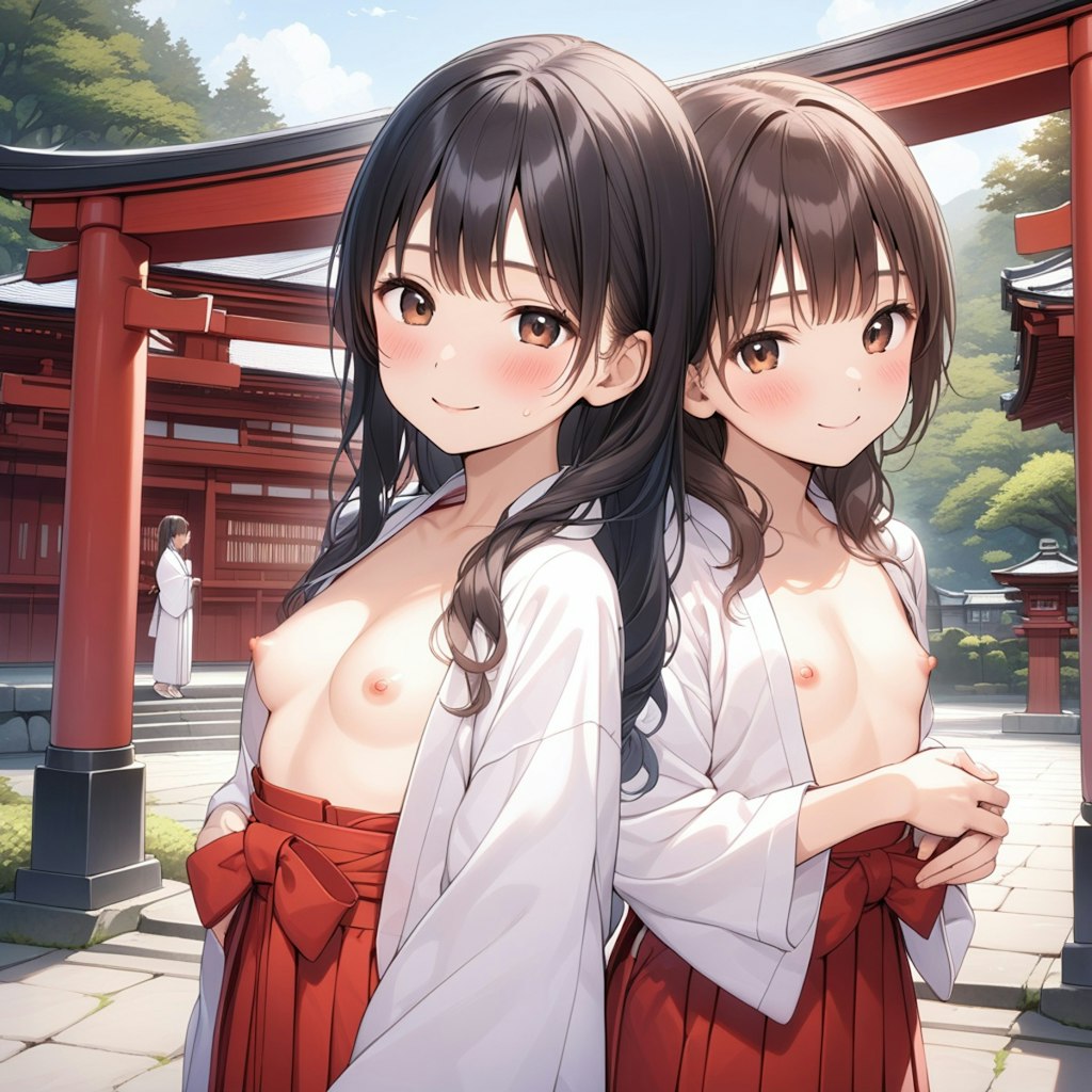 おっぱい丸出し巫女神社