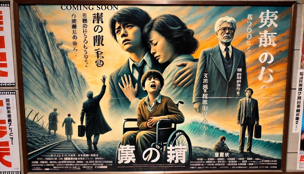 超感動大作映画のポスター（ただし低予算B級）