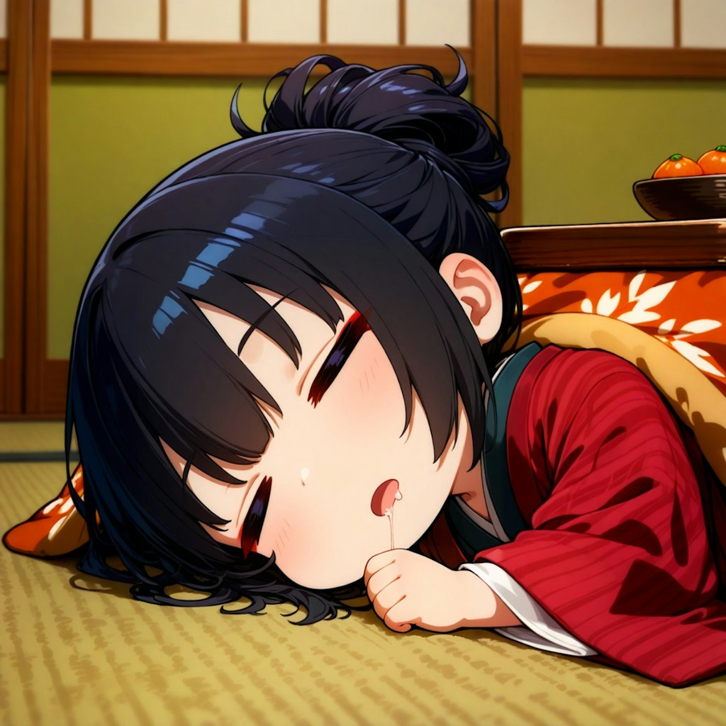 こたつで寝落ち