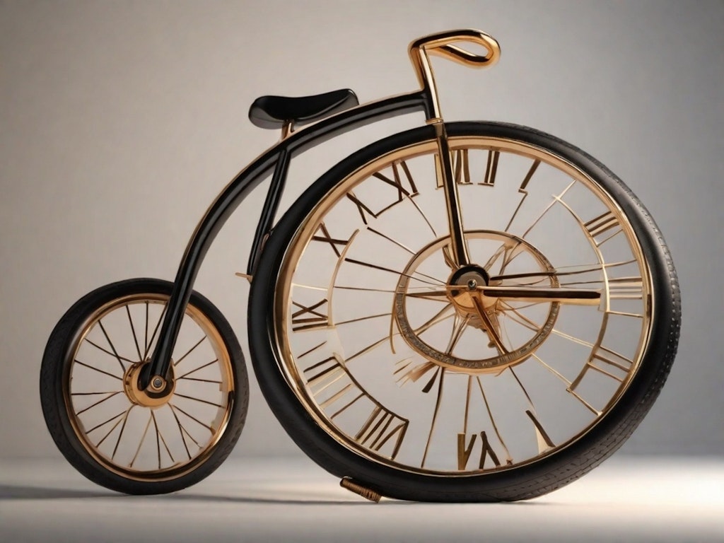 自転車型の時計
