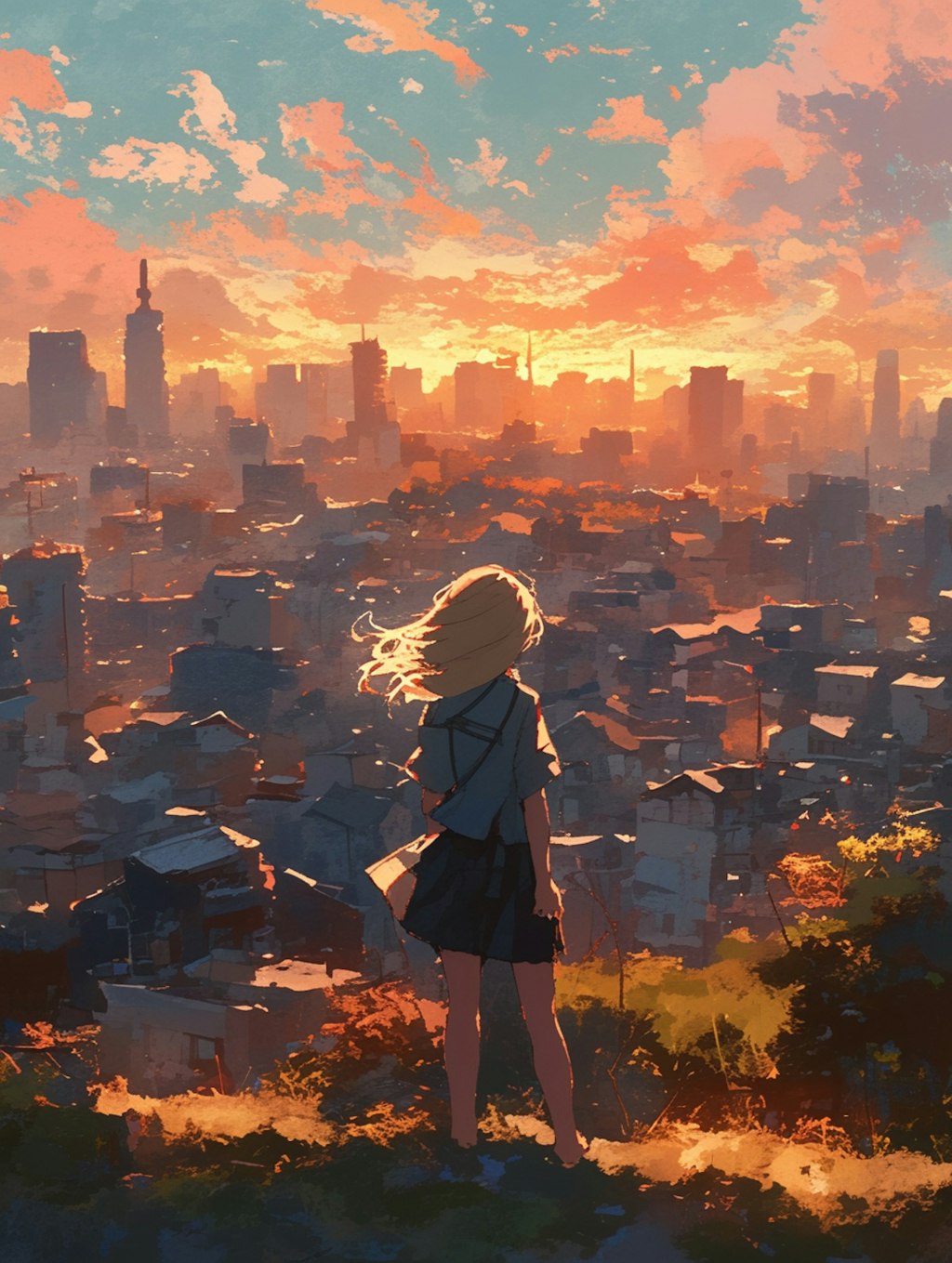 夕日