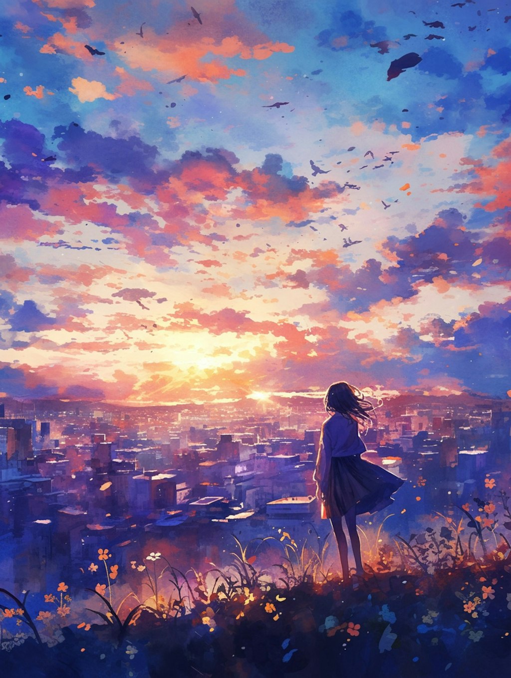 夕日