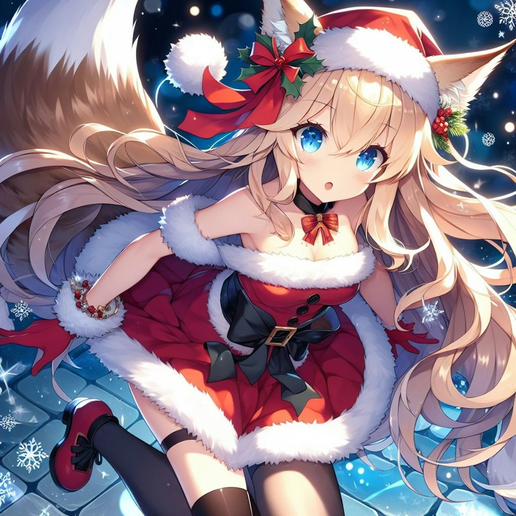 クリスマスきつねさん