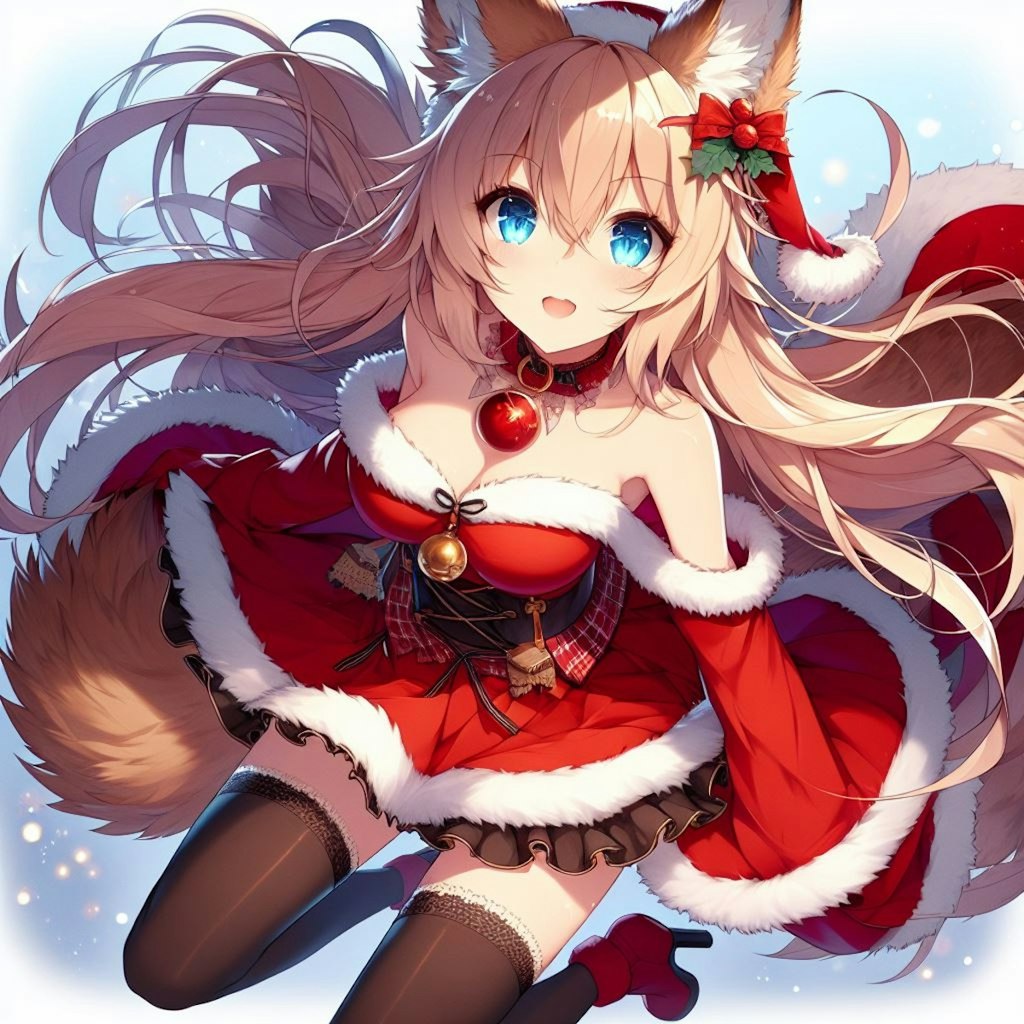 クリスマスきつねさん