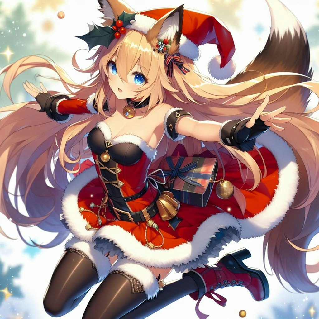 クリスマスきつねさん