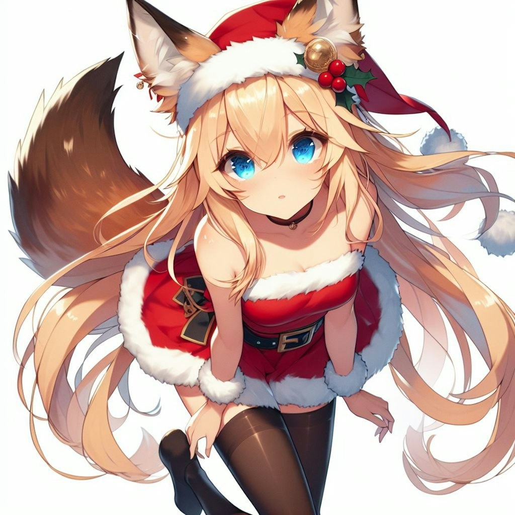 クリスマスきつねさん