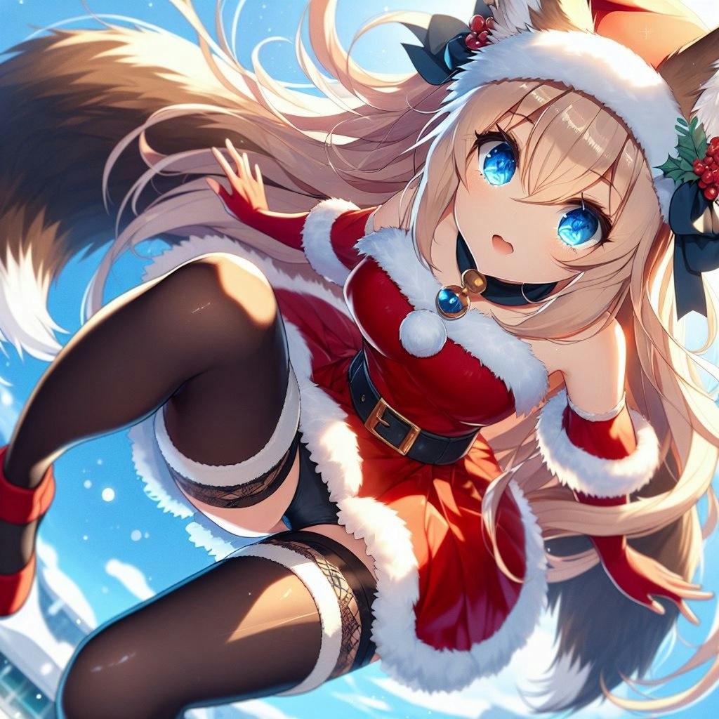 クリスマスきつねさん