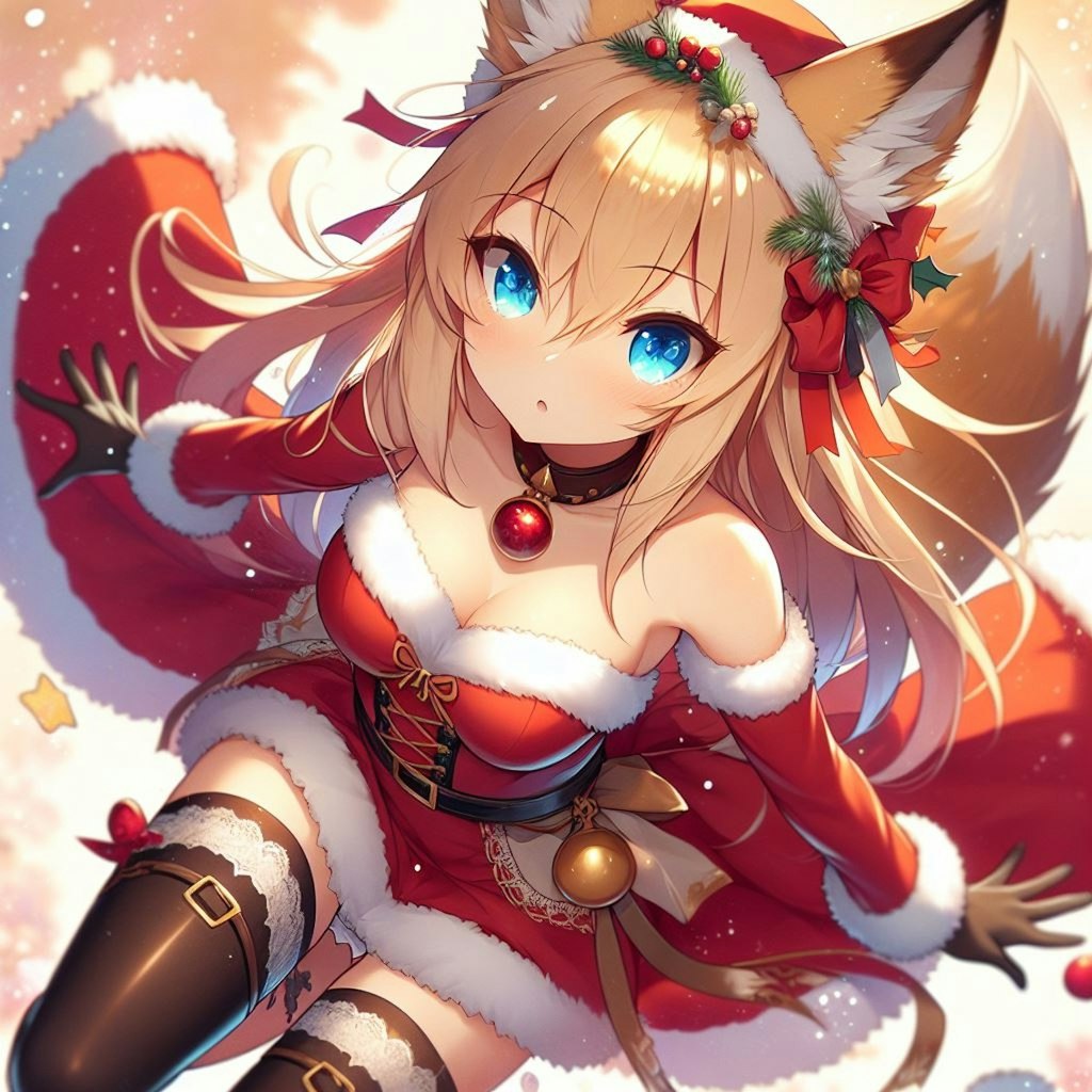 クリスマスきつねさん