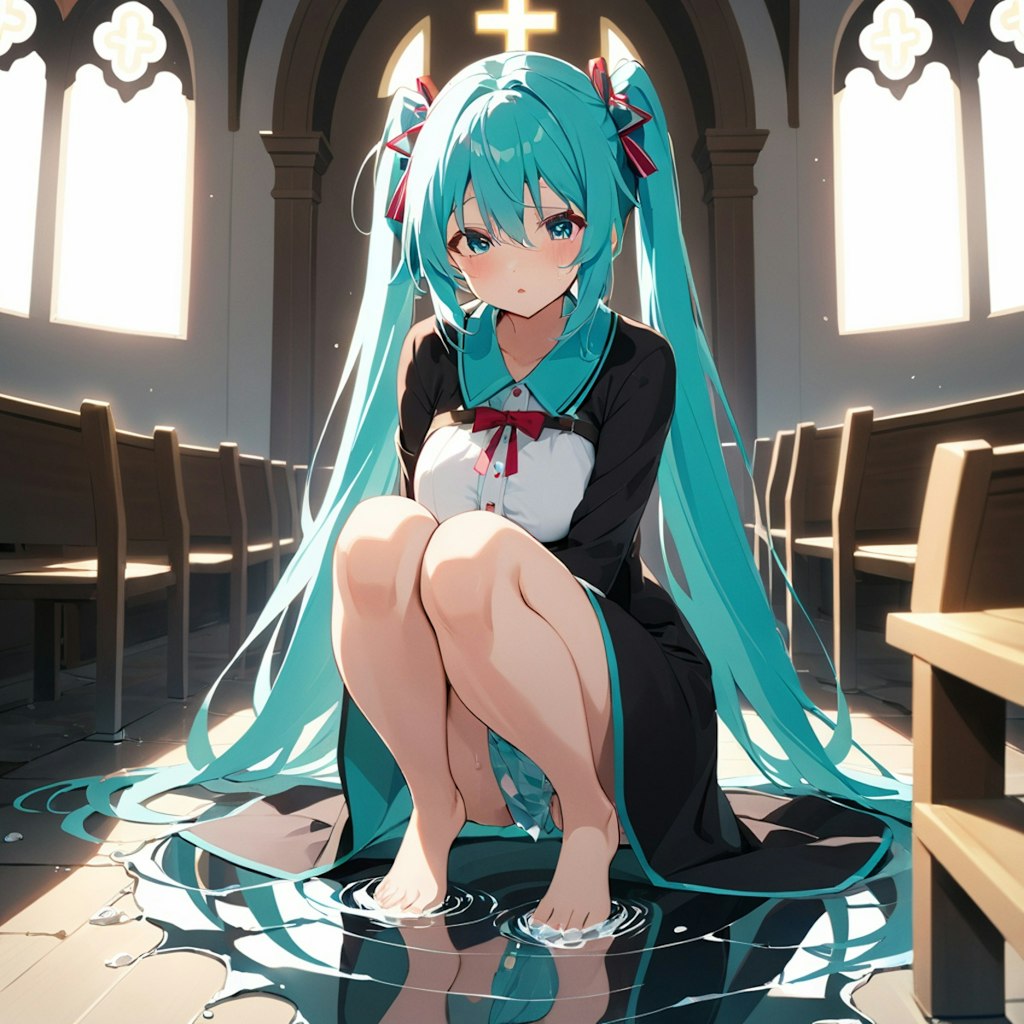 初音ミクが破水した