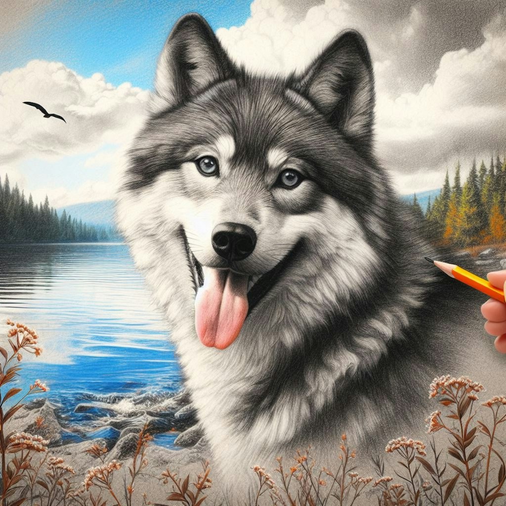 鉛筆画🐺