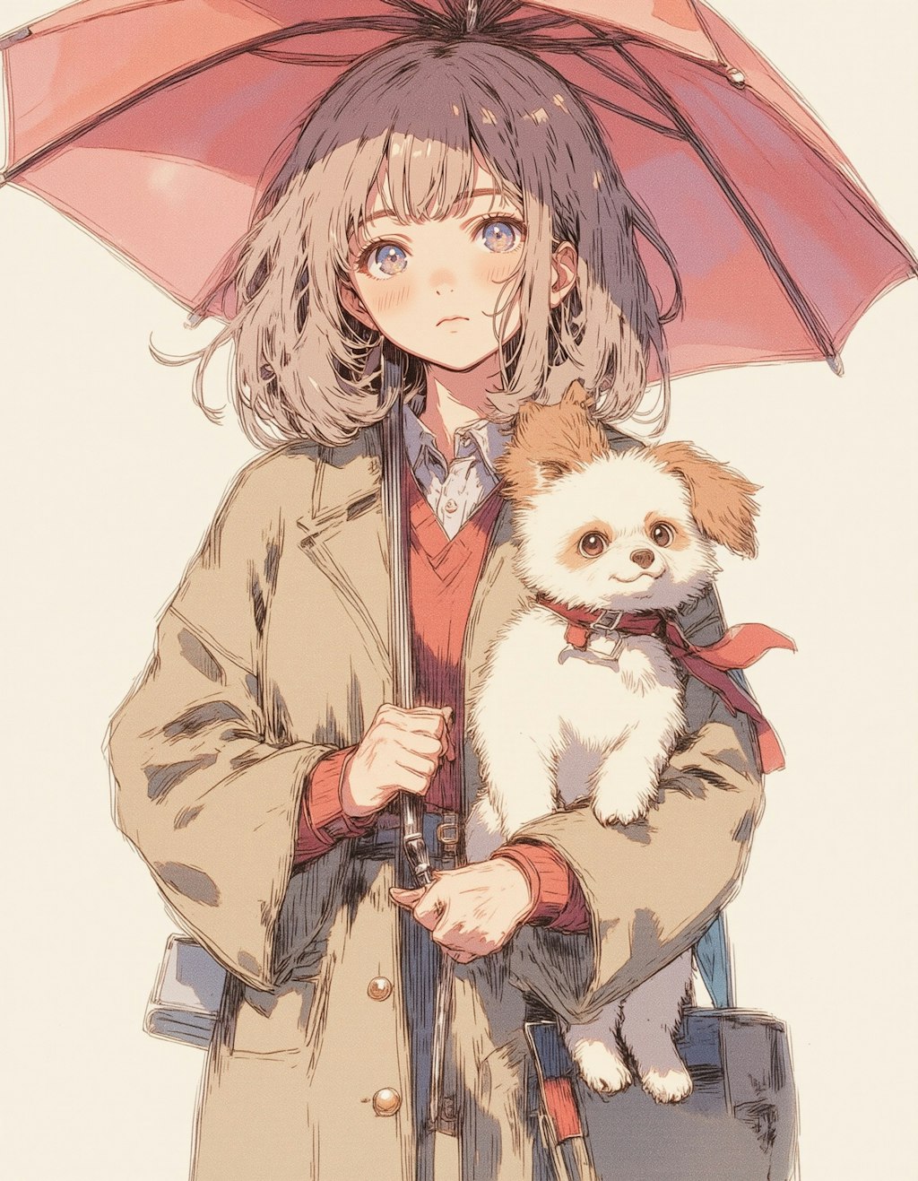 傘をさす女の子 3