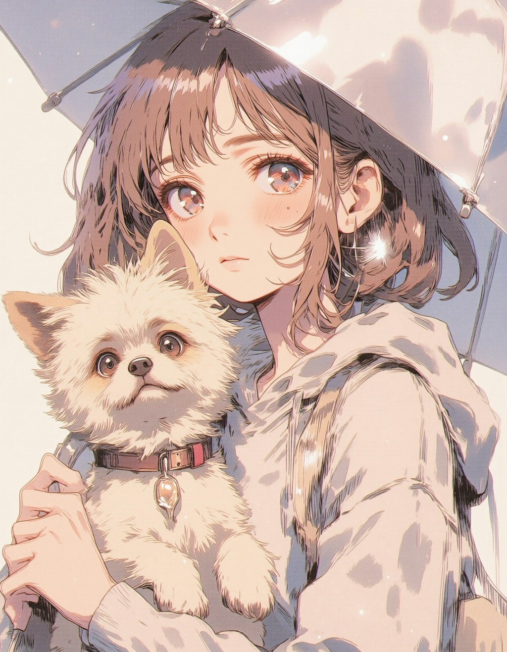 傘をさす女の子 3