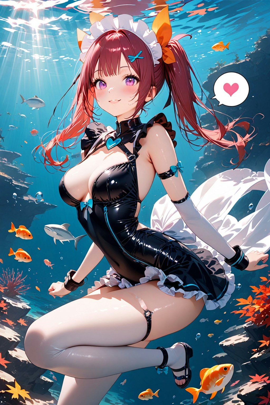 海の中で見る紅葉って凄いです❤あ❗お魚さんがいっぱいです❤