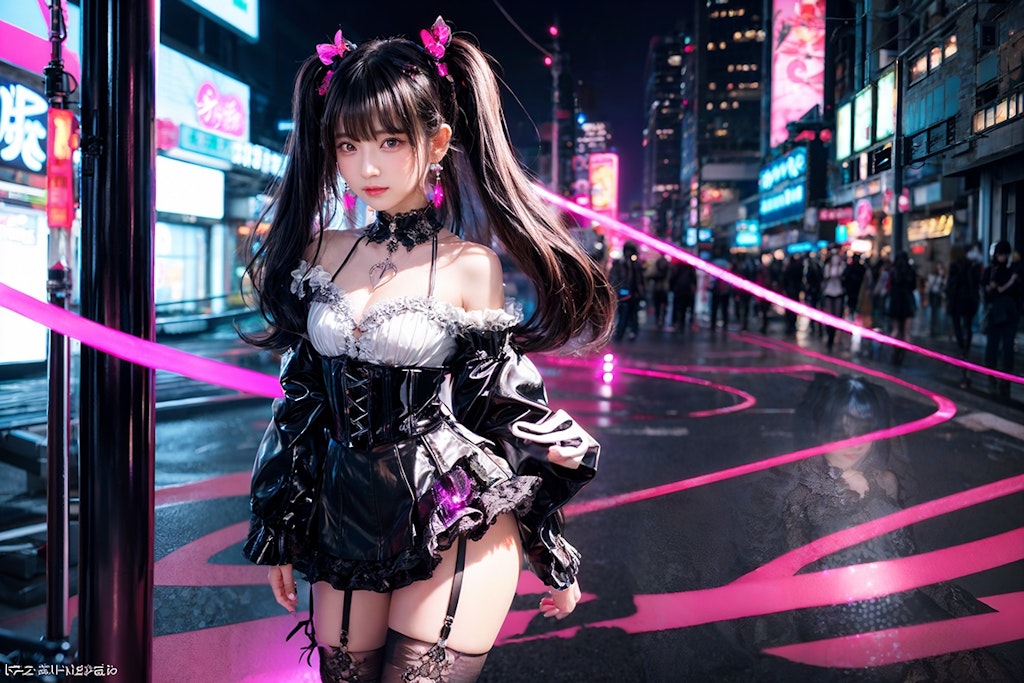 Black Twin Tails