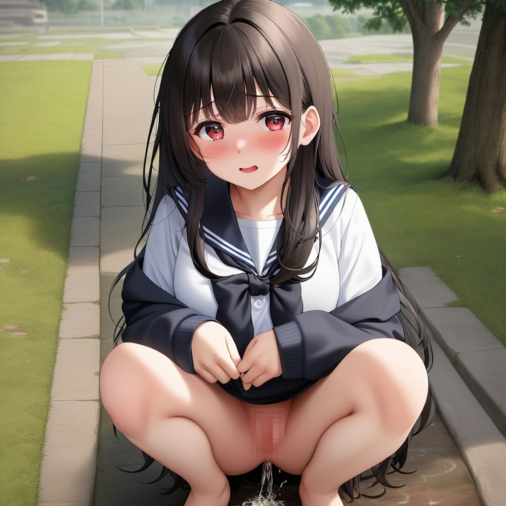 黒髪放尿娘ちゃん４３