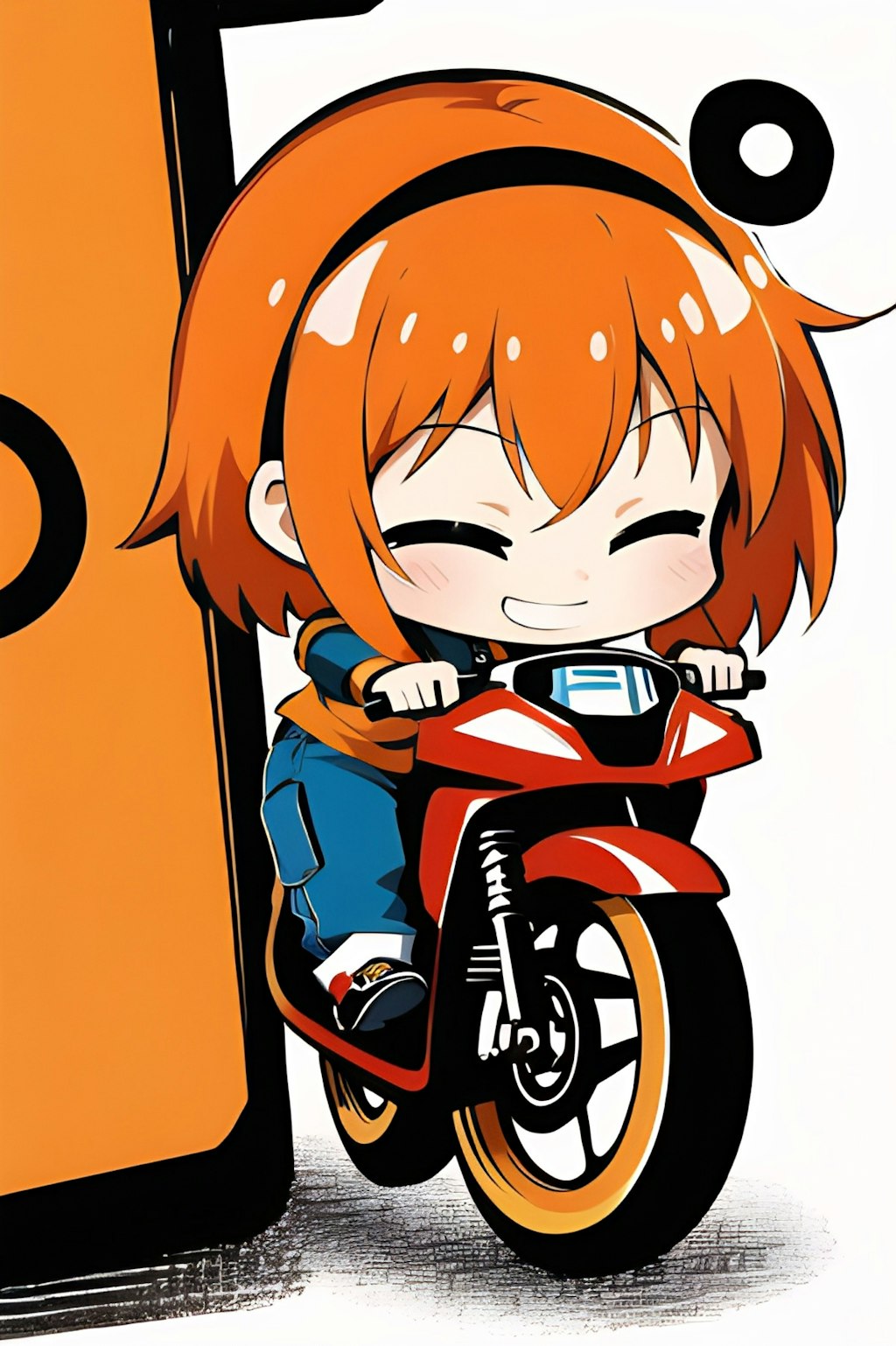 ちびキャラ　バイク娘。