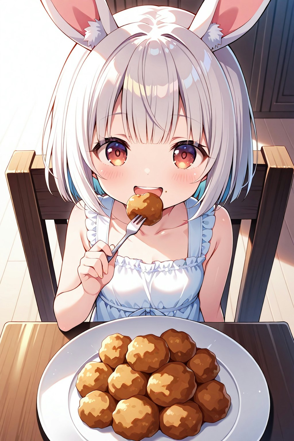 うさ耳娘とから揚げ　その２