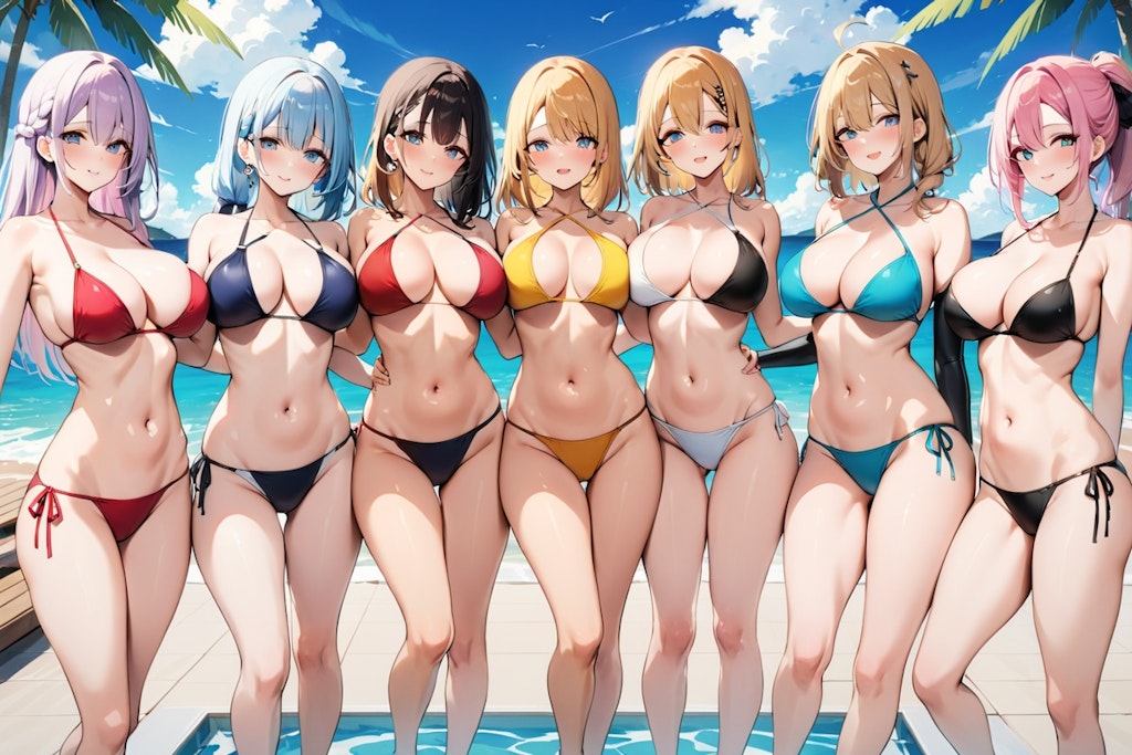 girls in beach