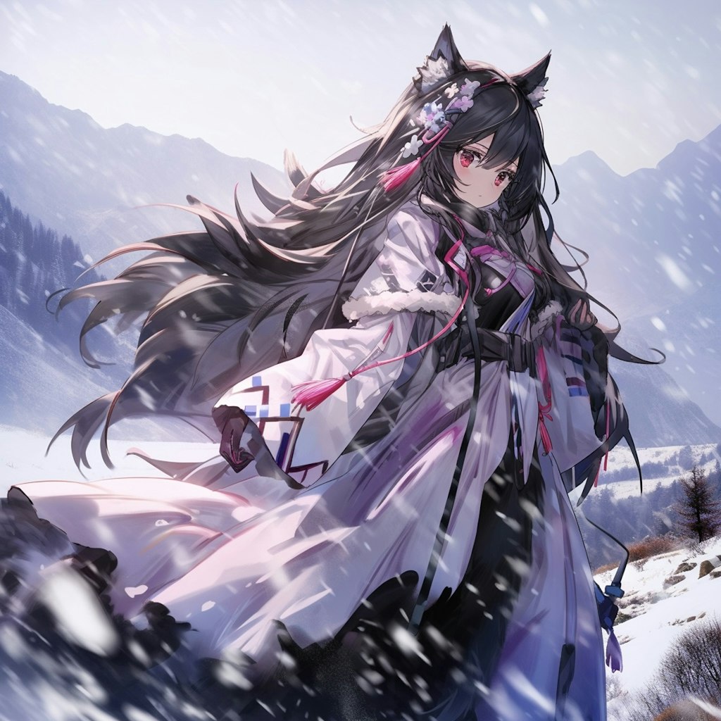 雪山の狼少女🐺