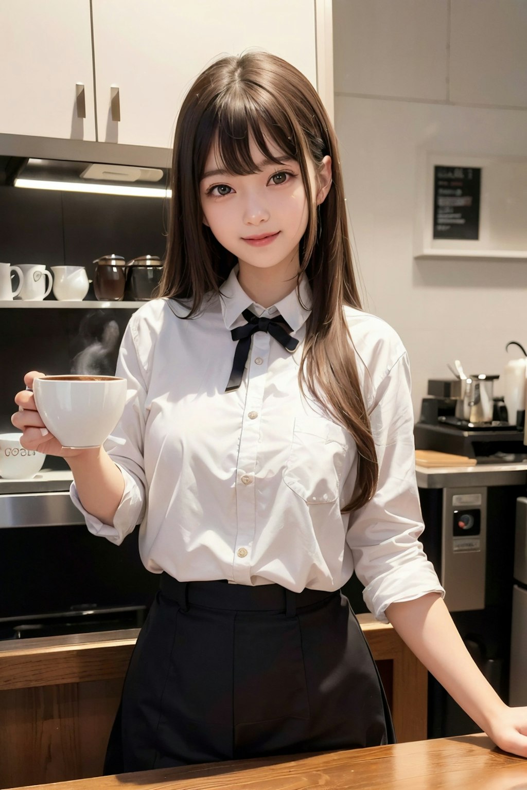 女子高生がカフェでバイト②　コーヒーをお持ちしました！