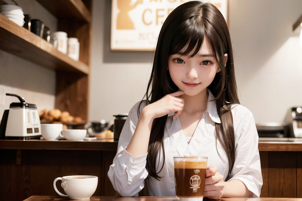 女子高生がカフェでバイト②　コーヒーをお持ちしました！