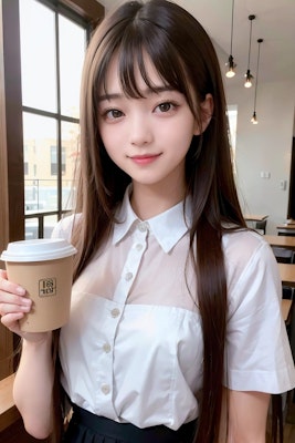 女子高生がカフェでバイト②　コーヒーをお持ちしました！