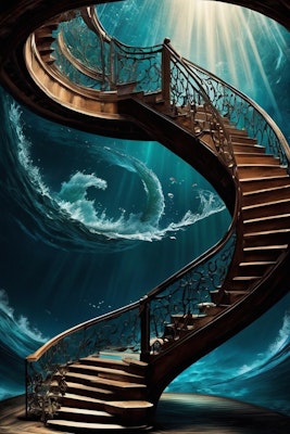 Endless Stairs and Oceanic Abyss: A Surreal Voyage into Chaos