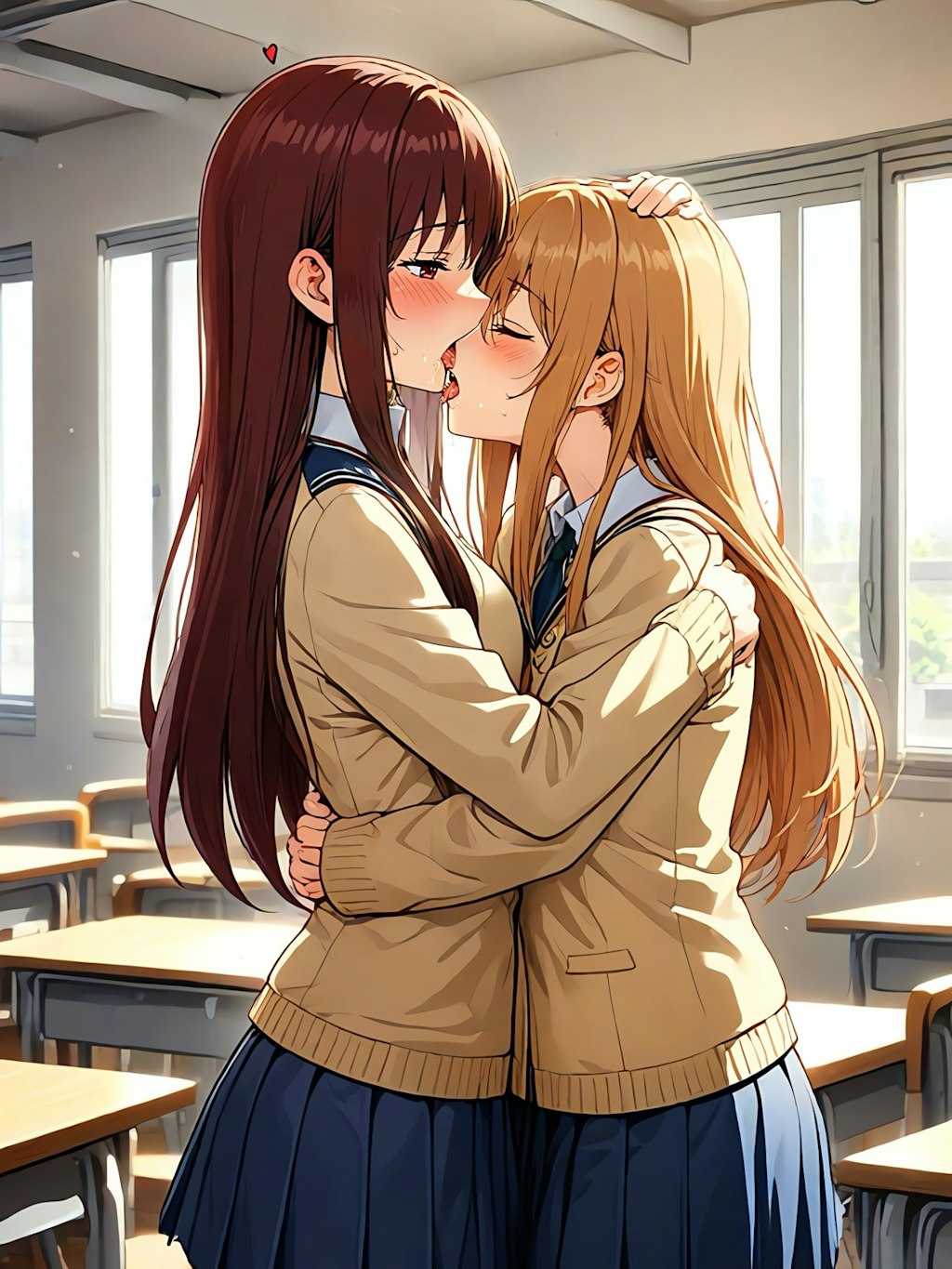 午後の教室！教室の百合💖