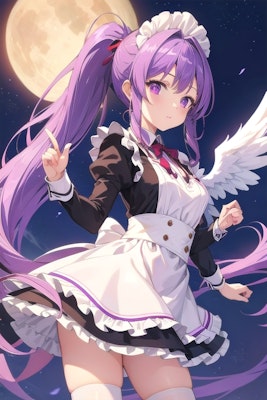 紫髪の天使メイド2
