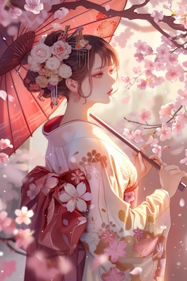 桜の着物