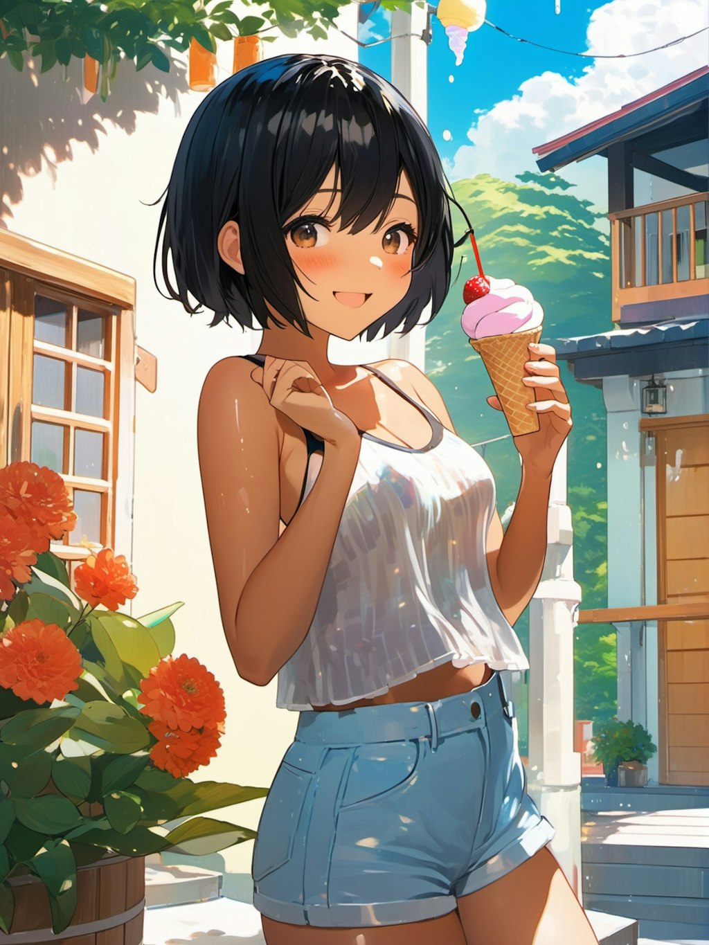 夏の暑い日