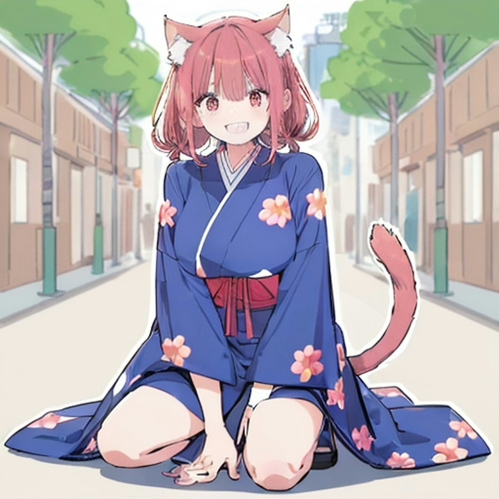 赤い猫娘