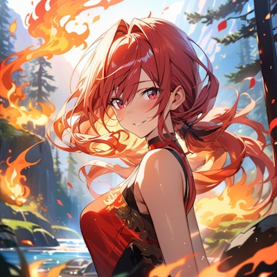 火の中の少女