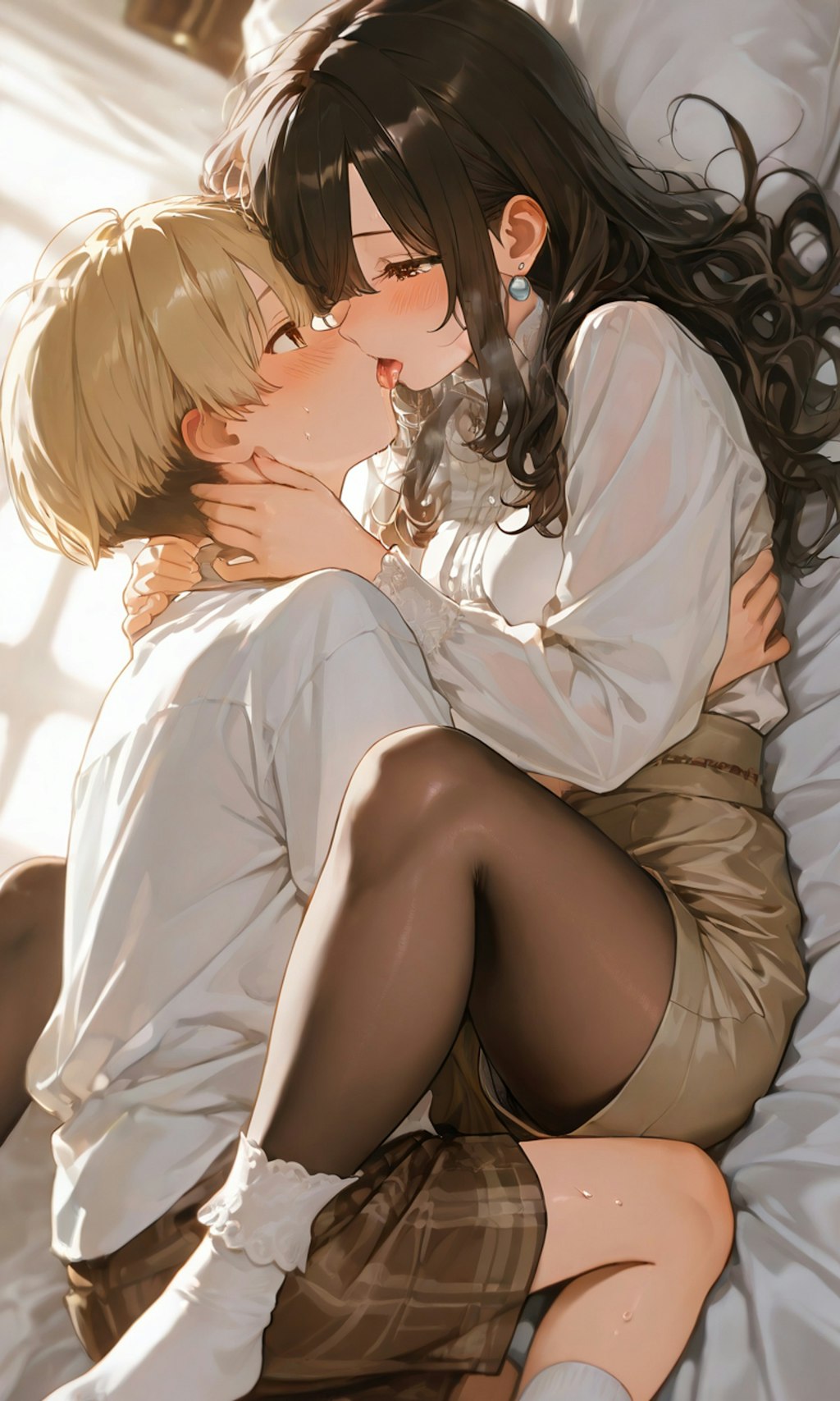 おねショタ　キス