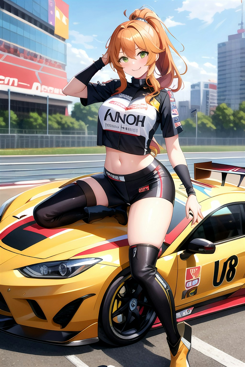 レースクイーンなアイドルとソラ