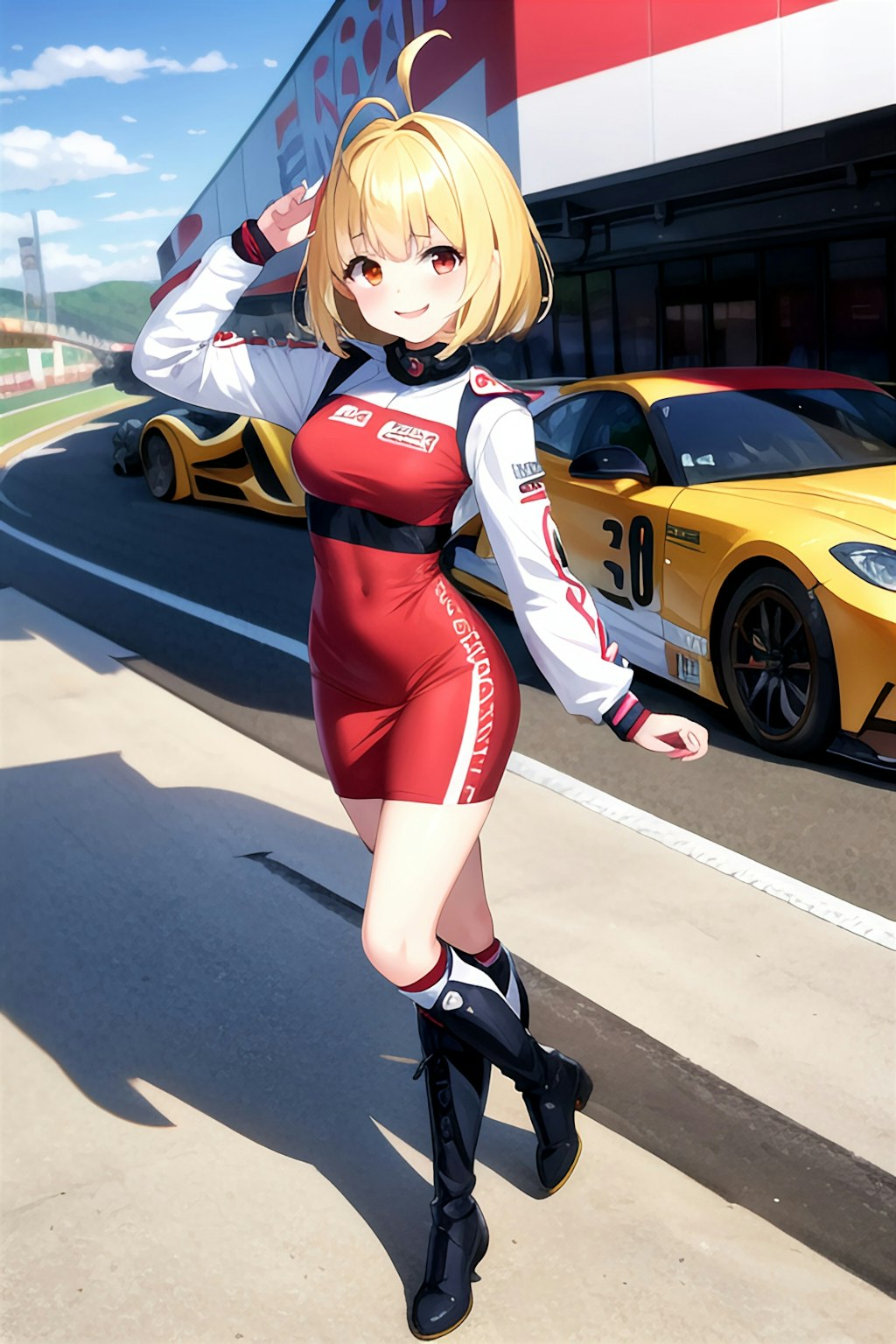 レースクイーンなアイドルとソラ