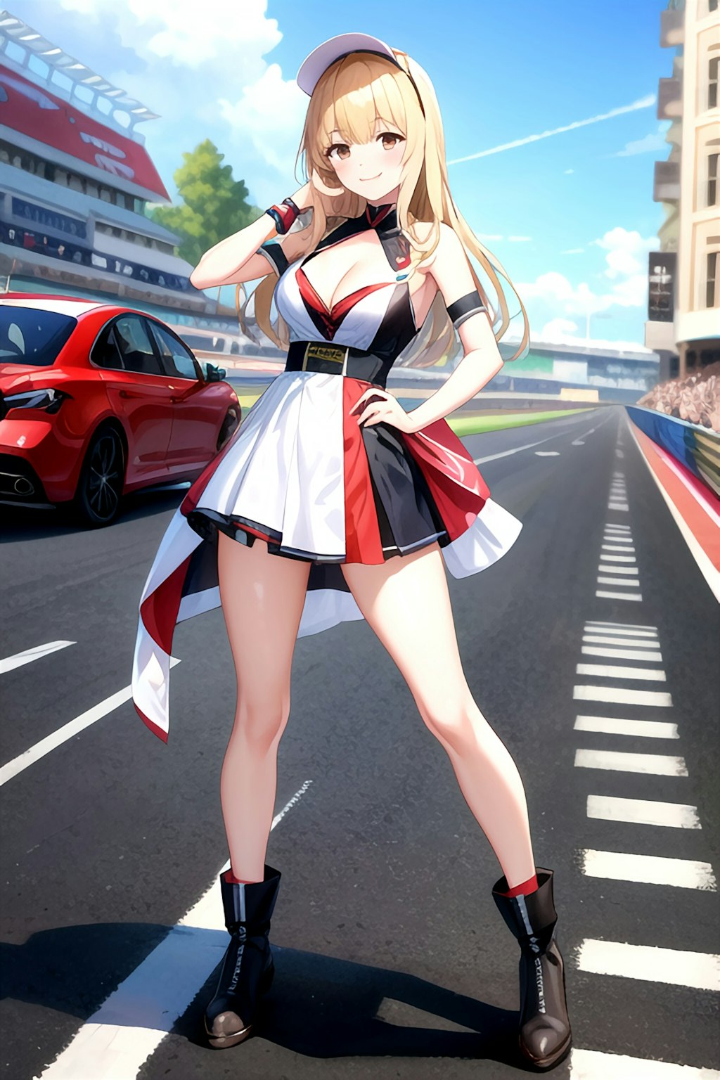 レースクイーンなアイドルとソラ
