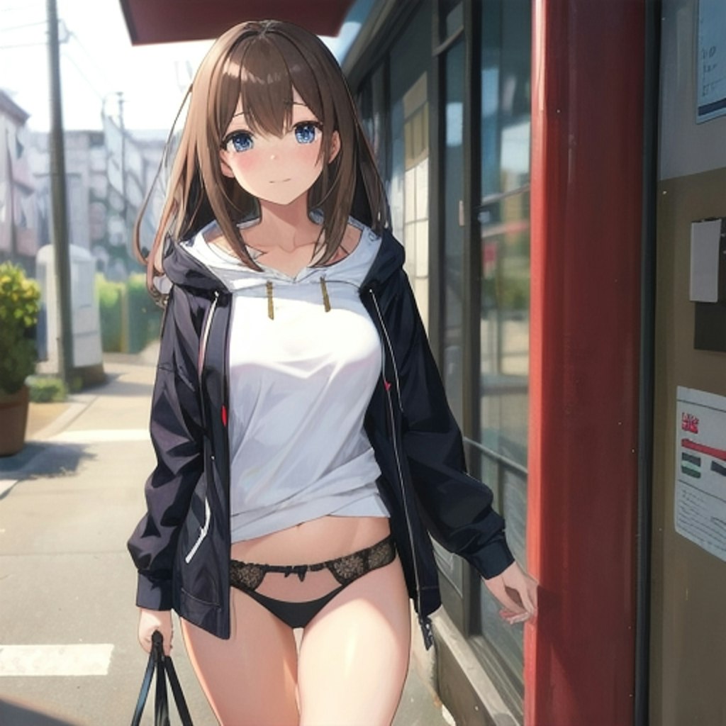 パ－カ－とショ－ツの調和