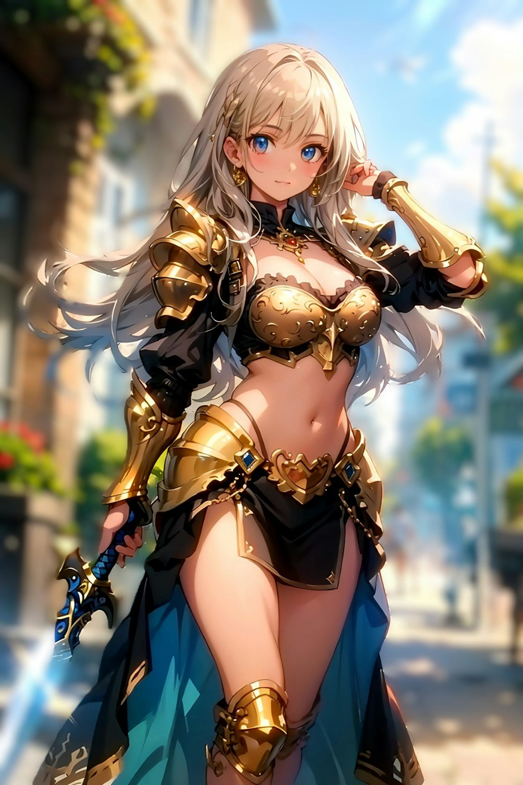 今日のトパーズちゃん　 黄金の女騎士