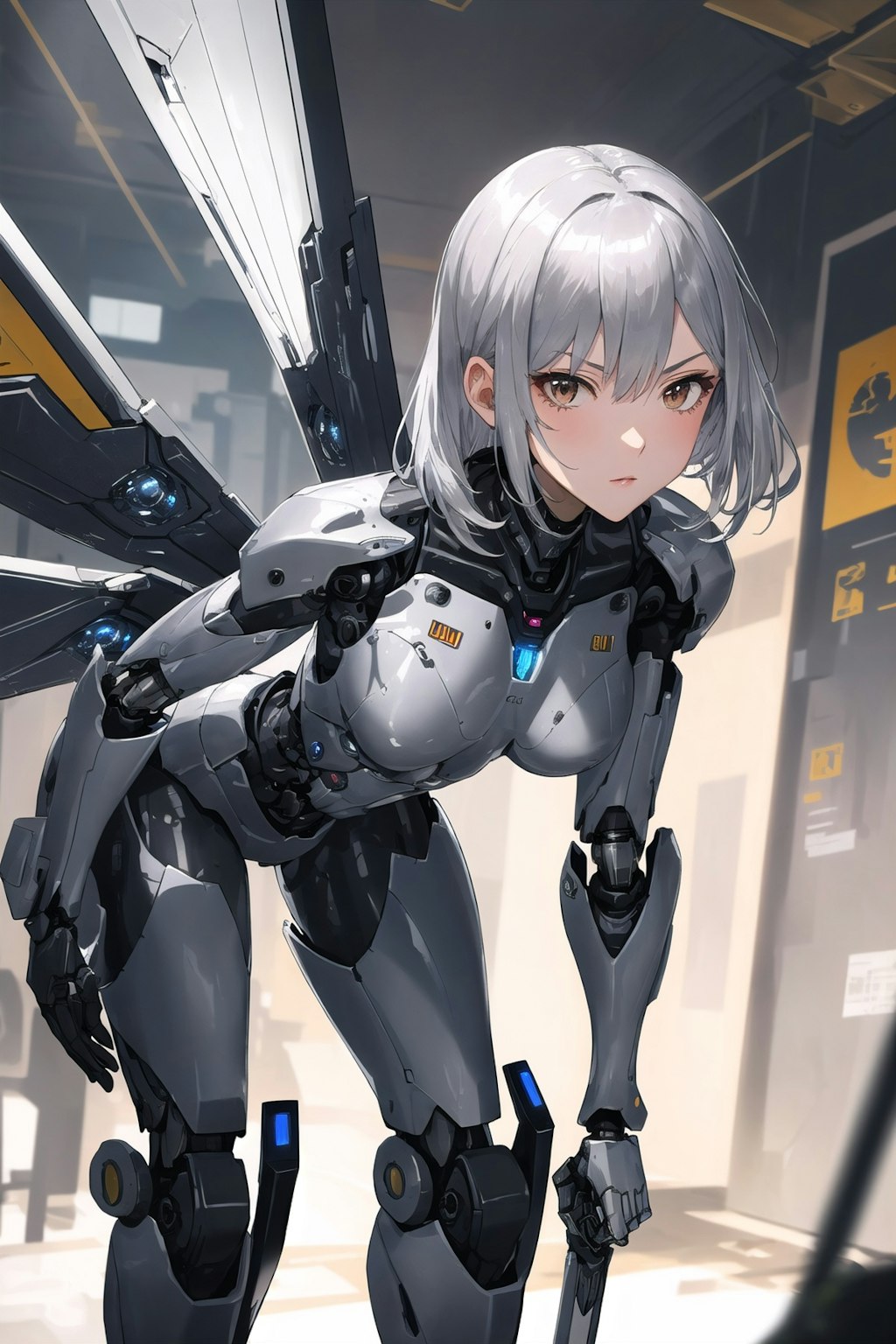 戦闘モードのメカ子